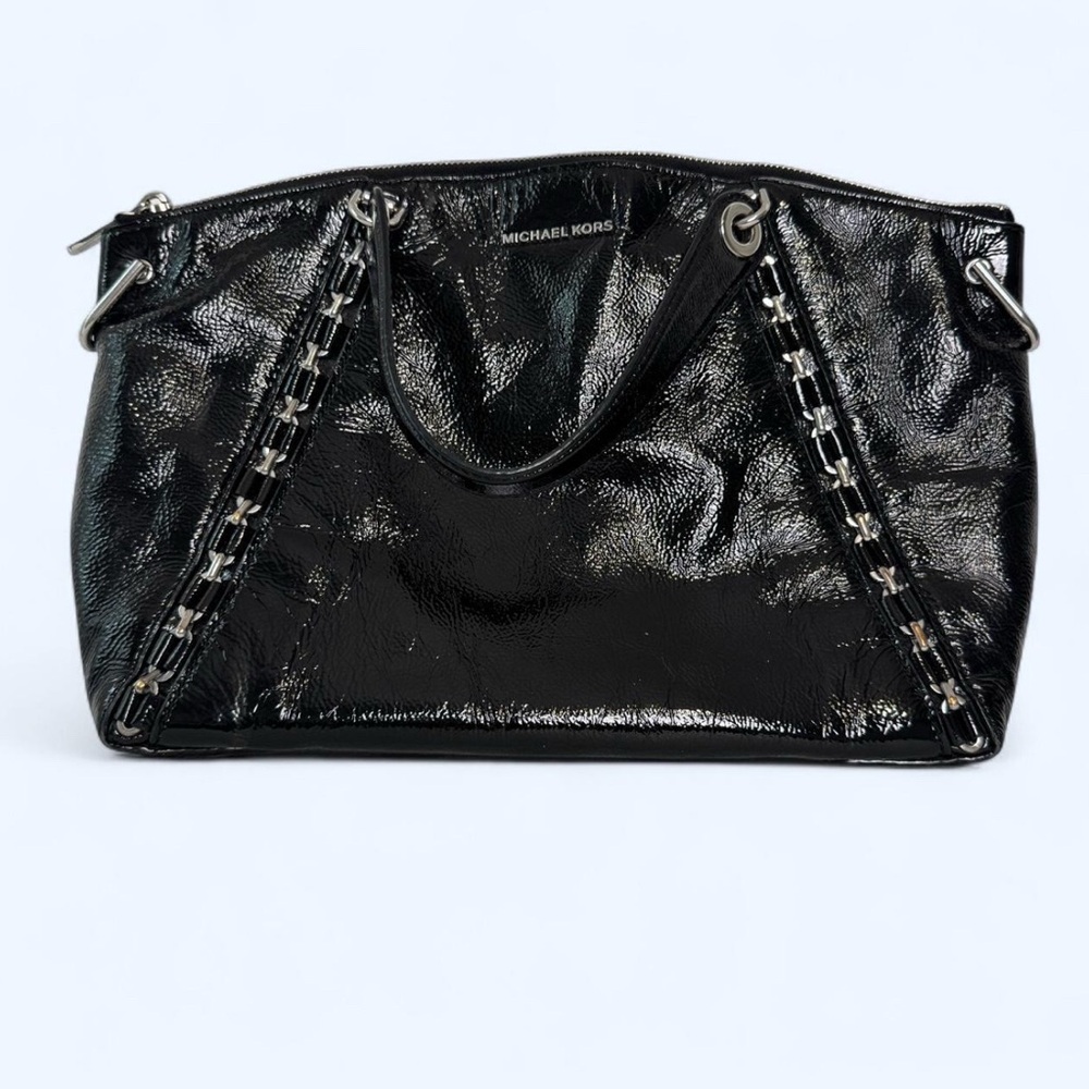 Michael Kors Shiny Black Shoulder Bag